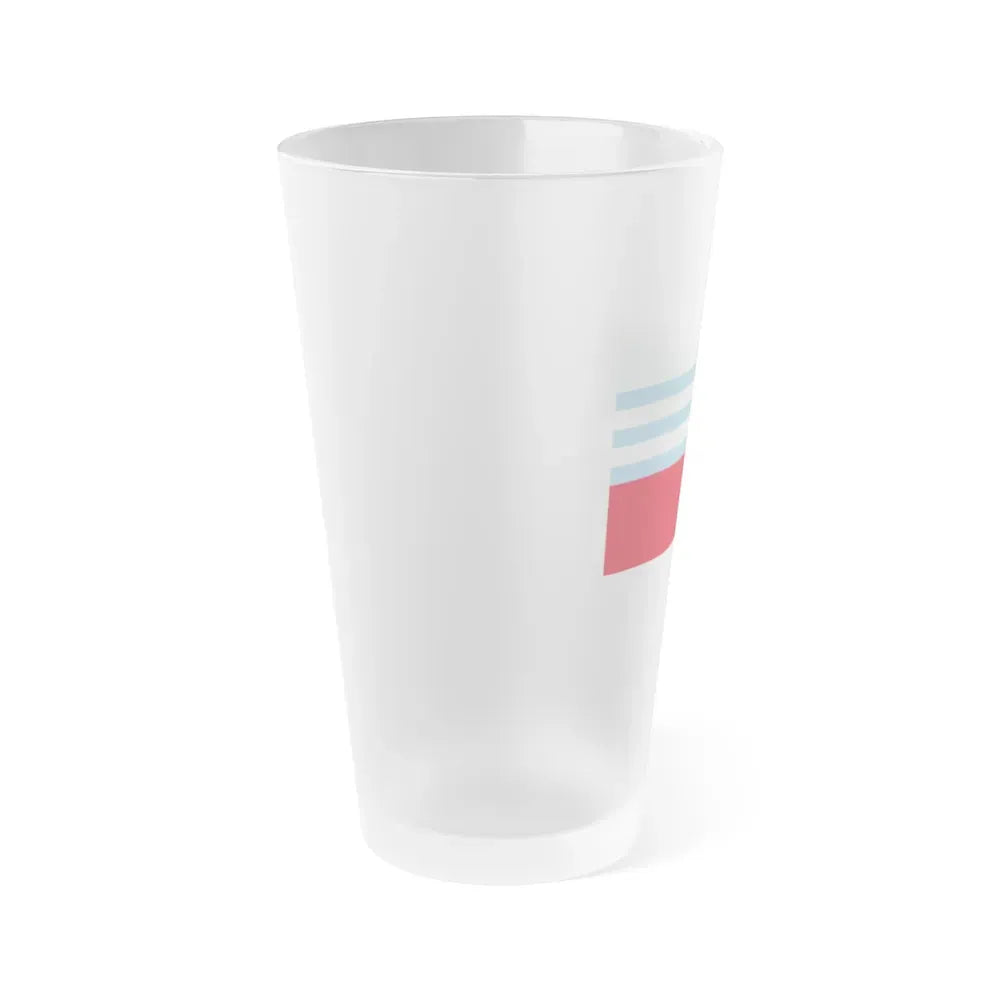 Flag of Portoviejo Ecuador - Frosted Pint Glass 16oz - Go Mug Yourself