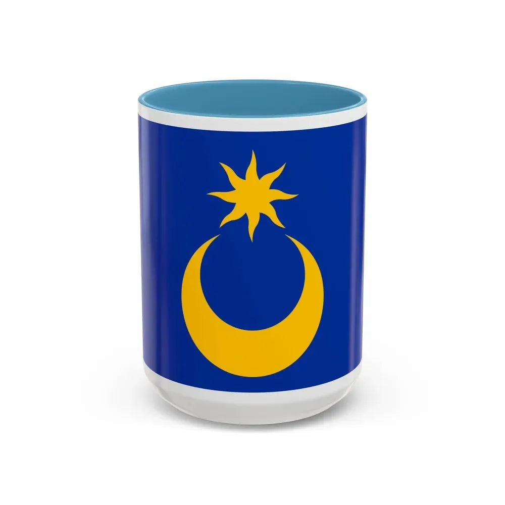 Flag of Portsmouth UK - Accent Coffee Mug 15oz Light Blue - Go Mug Yourself