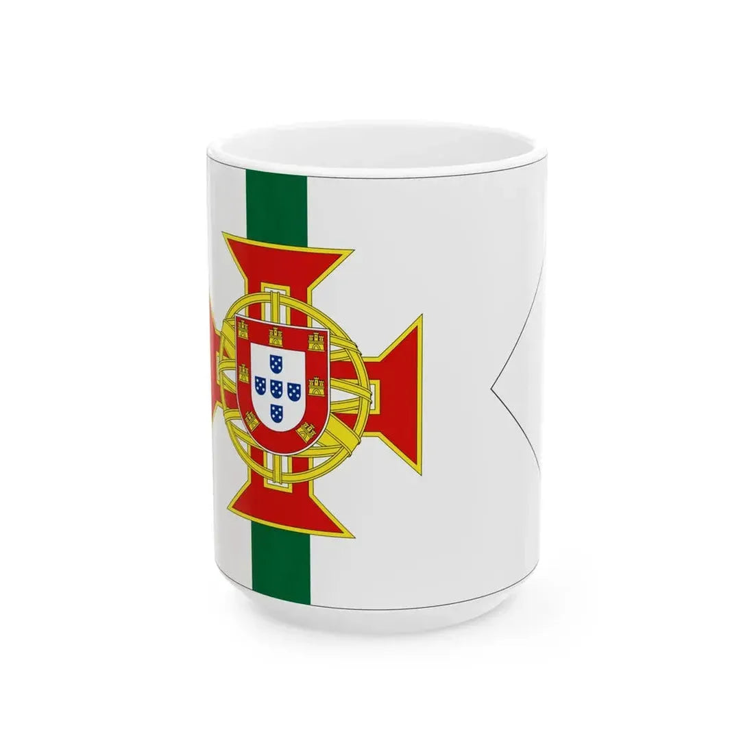 Flag of Portuguese Colonial District Intendent (Portugal) White Coffee Mug 15oz - Go Mug Yourself