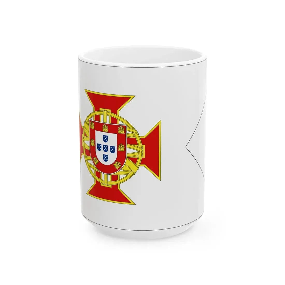 Flag of Portuguese Colonial Officer (Portugal) White Coffee Mug 15oz - Go Mug Yourself
