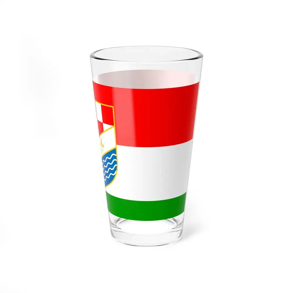 Flag of Posavina Canton Bosnia and Herzegovina - Pint Glass 16oz - Go Mug Yourself