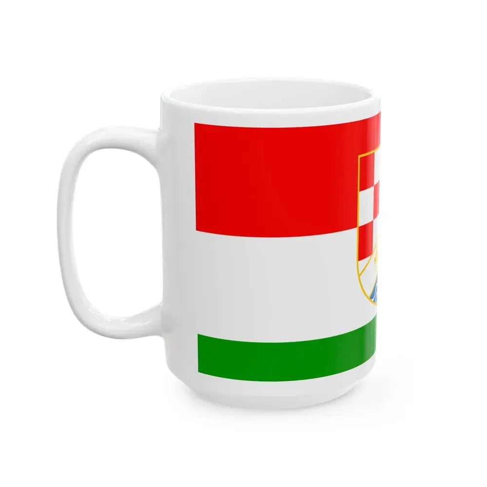 Flag of Posavina Canton Bosnia and Herzegovina - White Coffee Mug - Go Mug Yourself