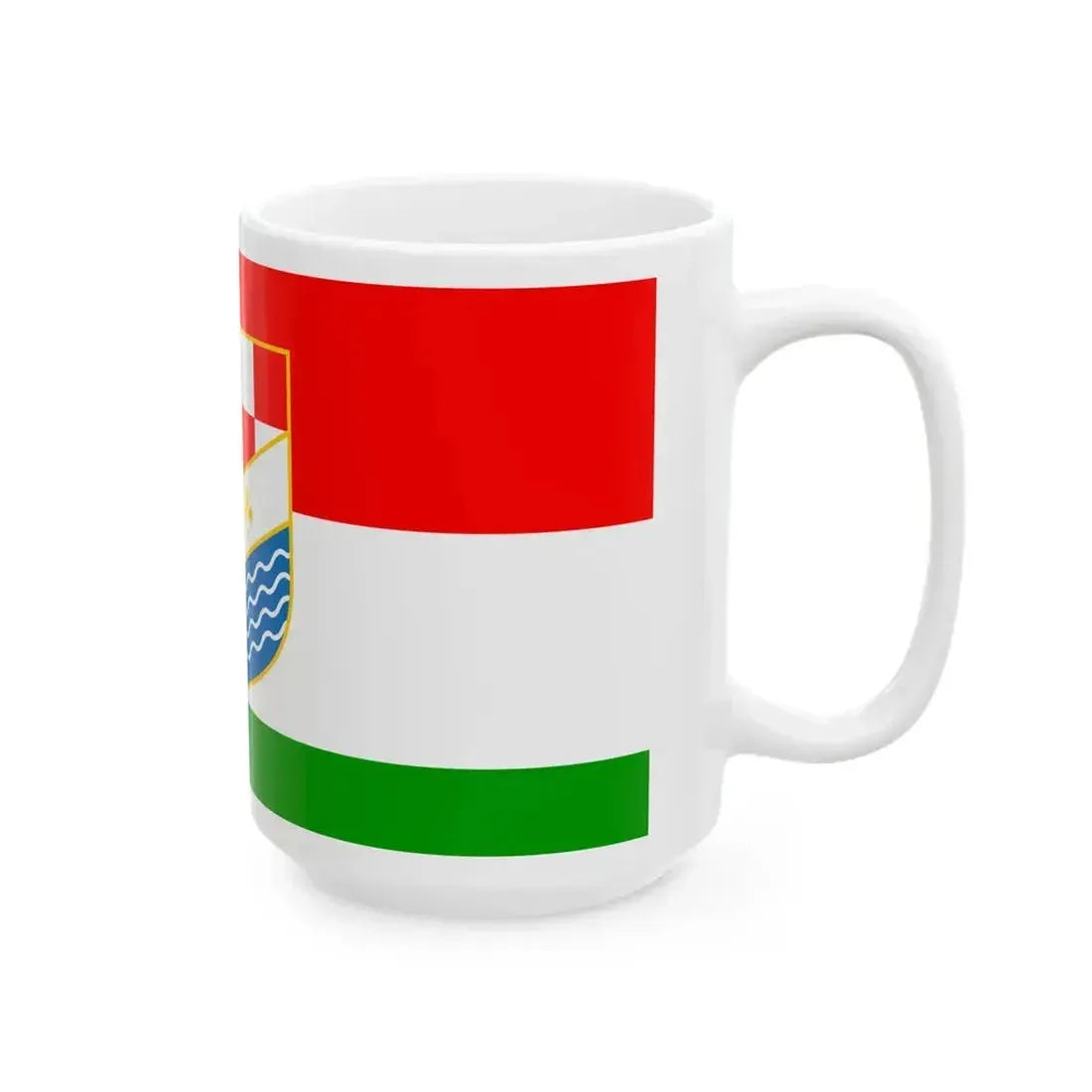 Flag of Posavina Canton Bosnia and Herzegovina - White Coffee Mug - Go Mug Yourself