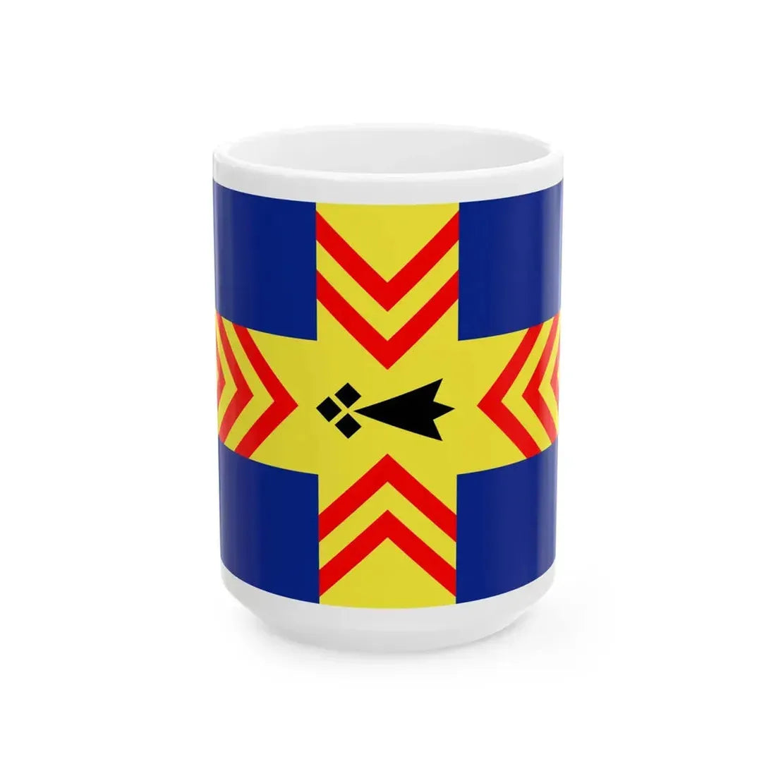 Flag of Pouldergat (France) White Coffee Mug 15oz - Go Mug Yourself