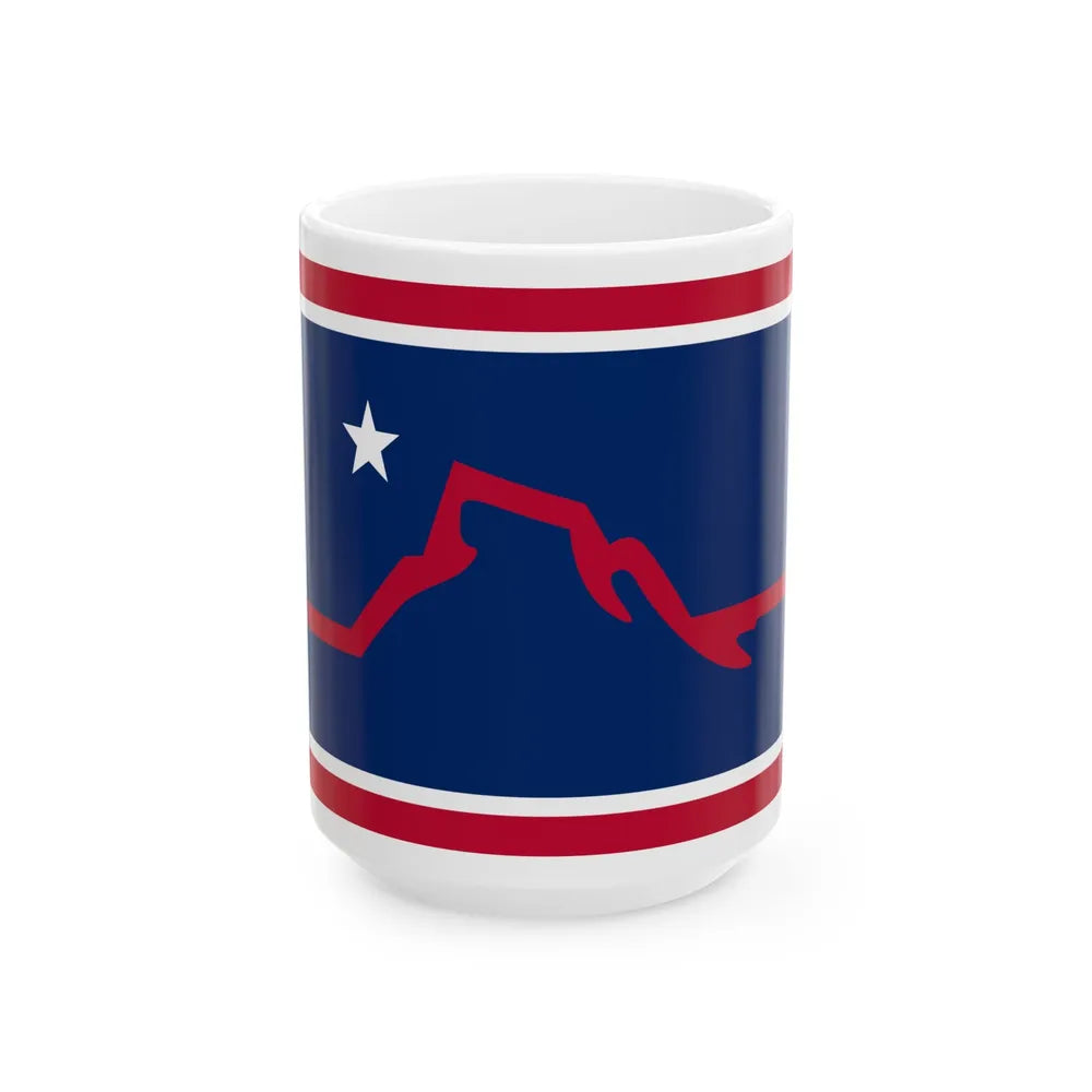 Flag of Powell Wyoming (United States) White Coffee Mug 15oz - Go Mug Yourself