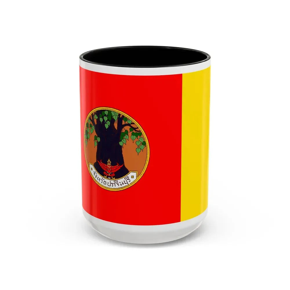 Flag of Prachin Buri Province Thailand - Accent Coffee Mug 15oz Black - Go Mug Yourself