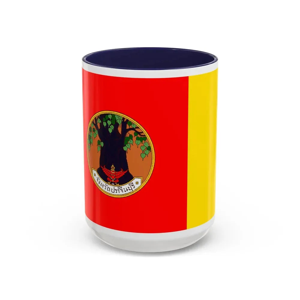 Flag of Prachin Buri Province Thailand - Accent Coffee Mug 15oz Navy - Go Mug Yourself