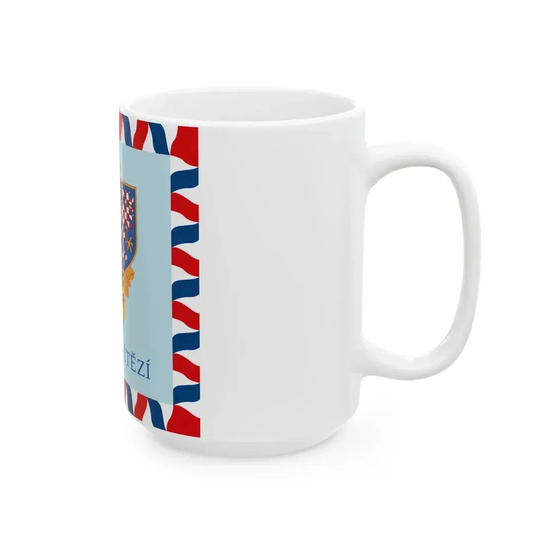 Flag of Prague Castle Guard 1993 (Czech Republic) White Coffee Mug - Go Mug Yourself