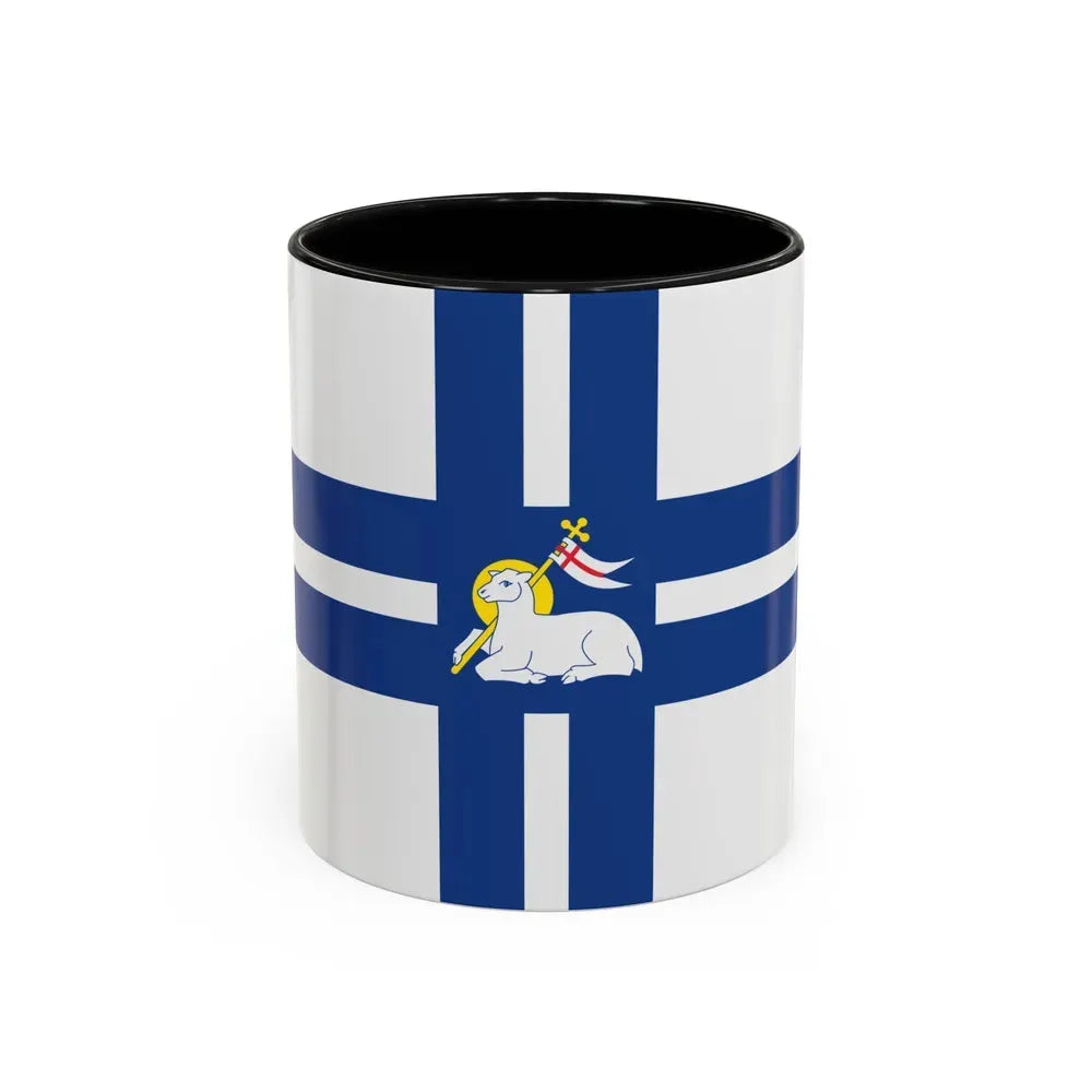 Flag of Preston UK - Accent Coffee Mug 11oz Black - Go Mug Yourself