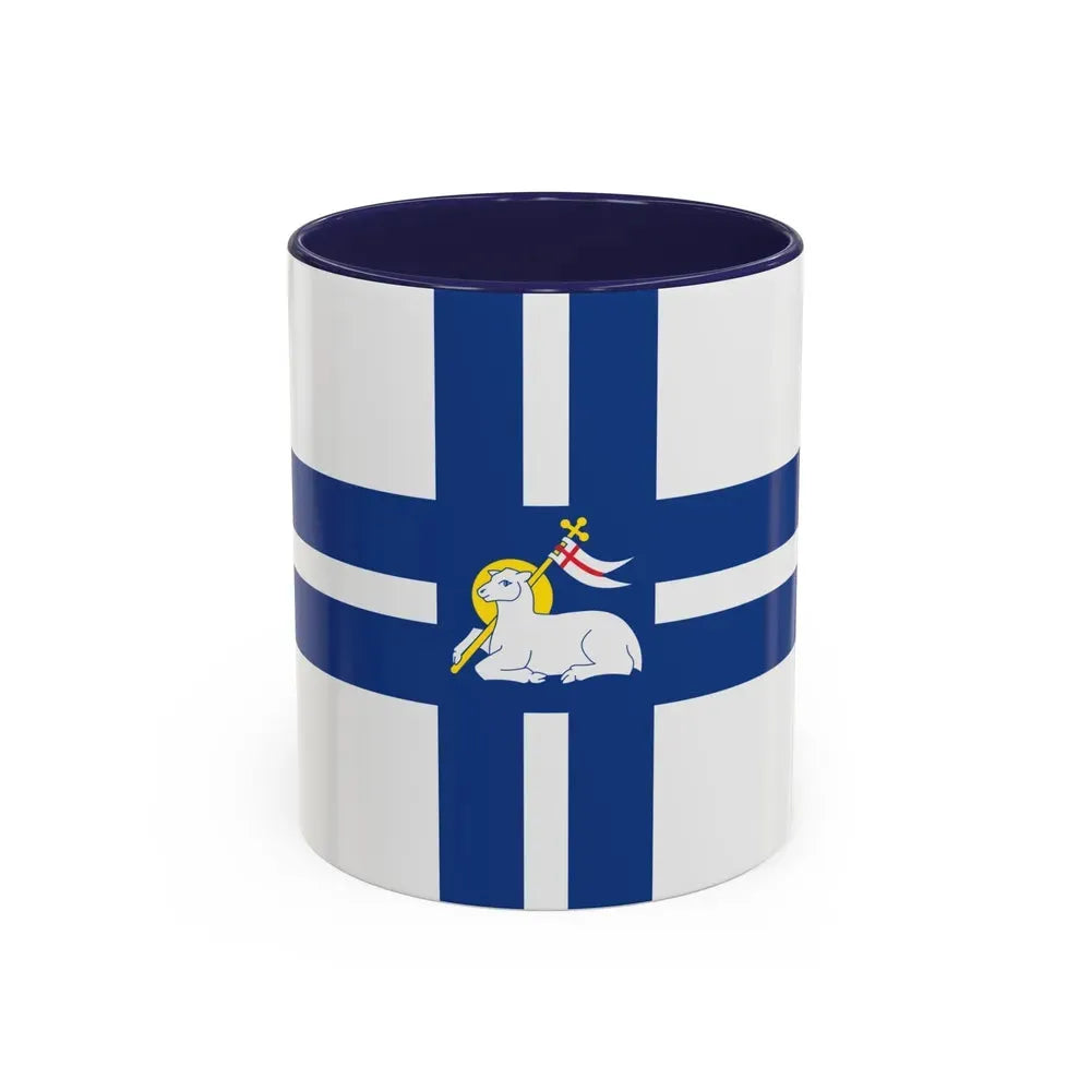 Flag of Preston UK - Accent Coffee Mug 11oz Navy - Go Mug Yourself