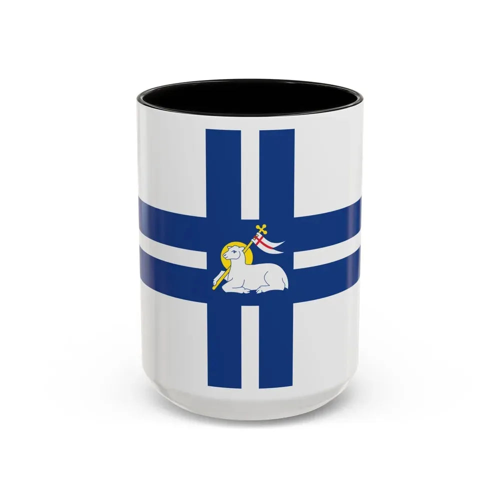 Flag of Preston UK - Accent Coffee Mug 15oz Black - Go Mug Yourself