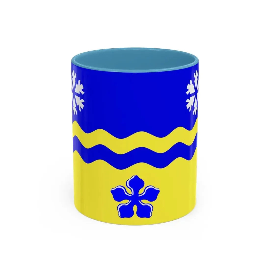 Flag of Prince George British Columbia Canada - Accent Coffee Mug 11oz Light Blue - Go Mug Yourself