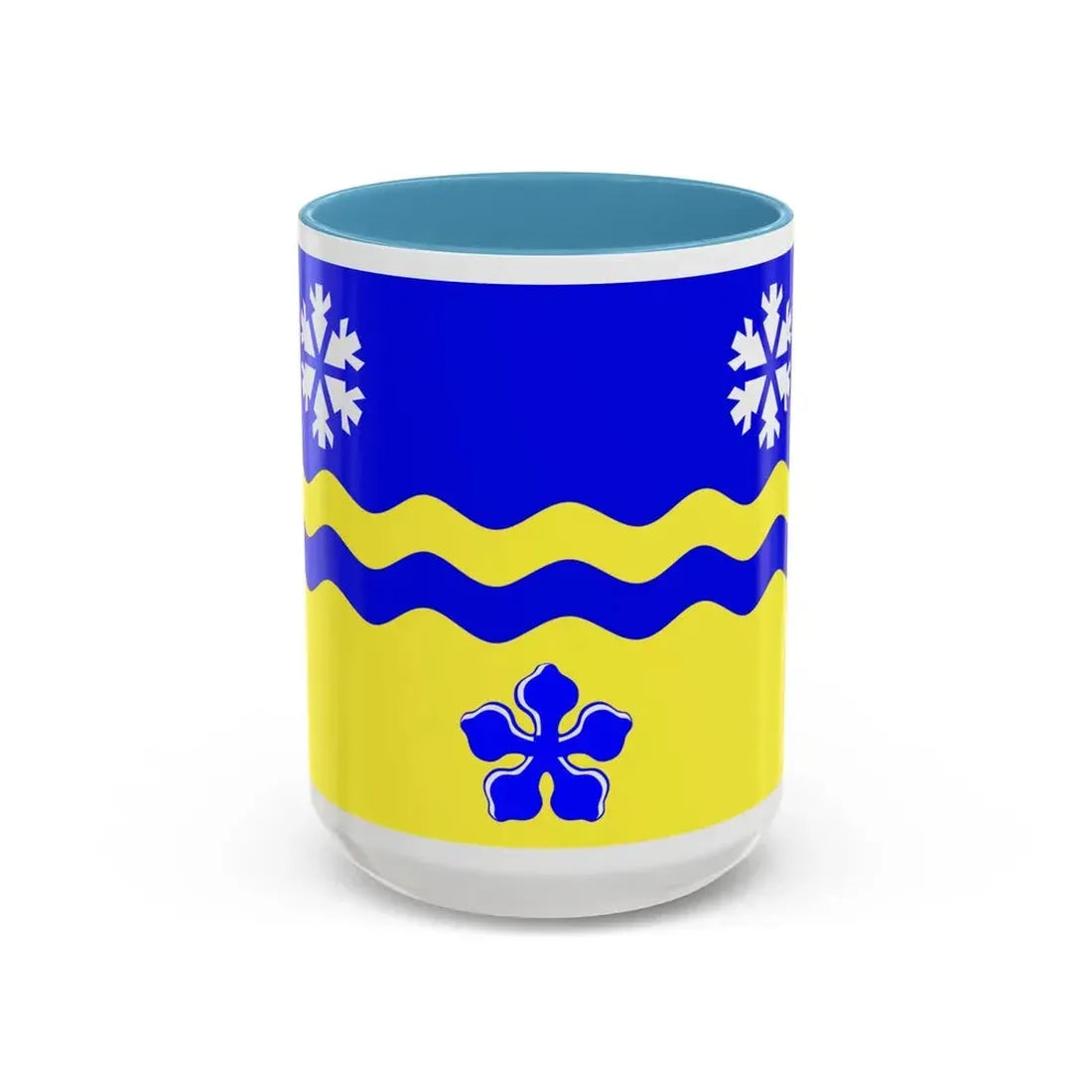 Flag of Prince George British Columbia Canada - Accent Coffee Mug 15oz Light Blue - Go Mug Yourself