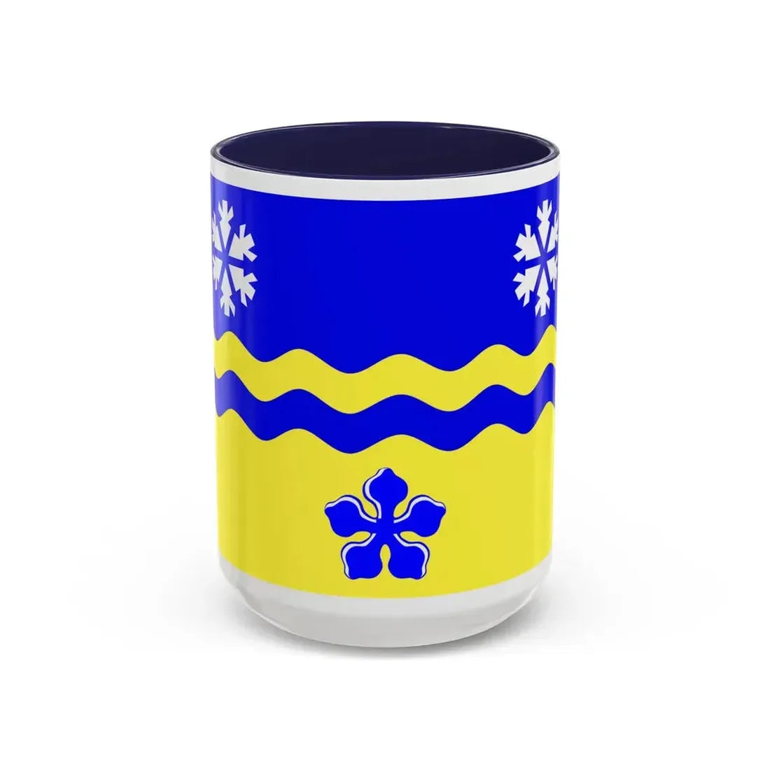 Flag of Prince George British Columbia Canada - Accent Coffee Mug 15oz Navy - Go Mug Yourself