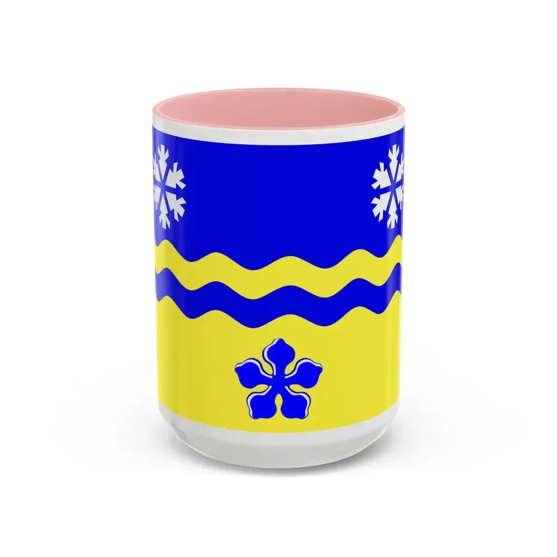 Flag of Prince George British Columbia Canada - Accent Coffee Mug 15oz Pink - Go Mug Yourself