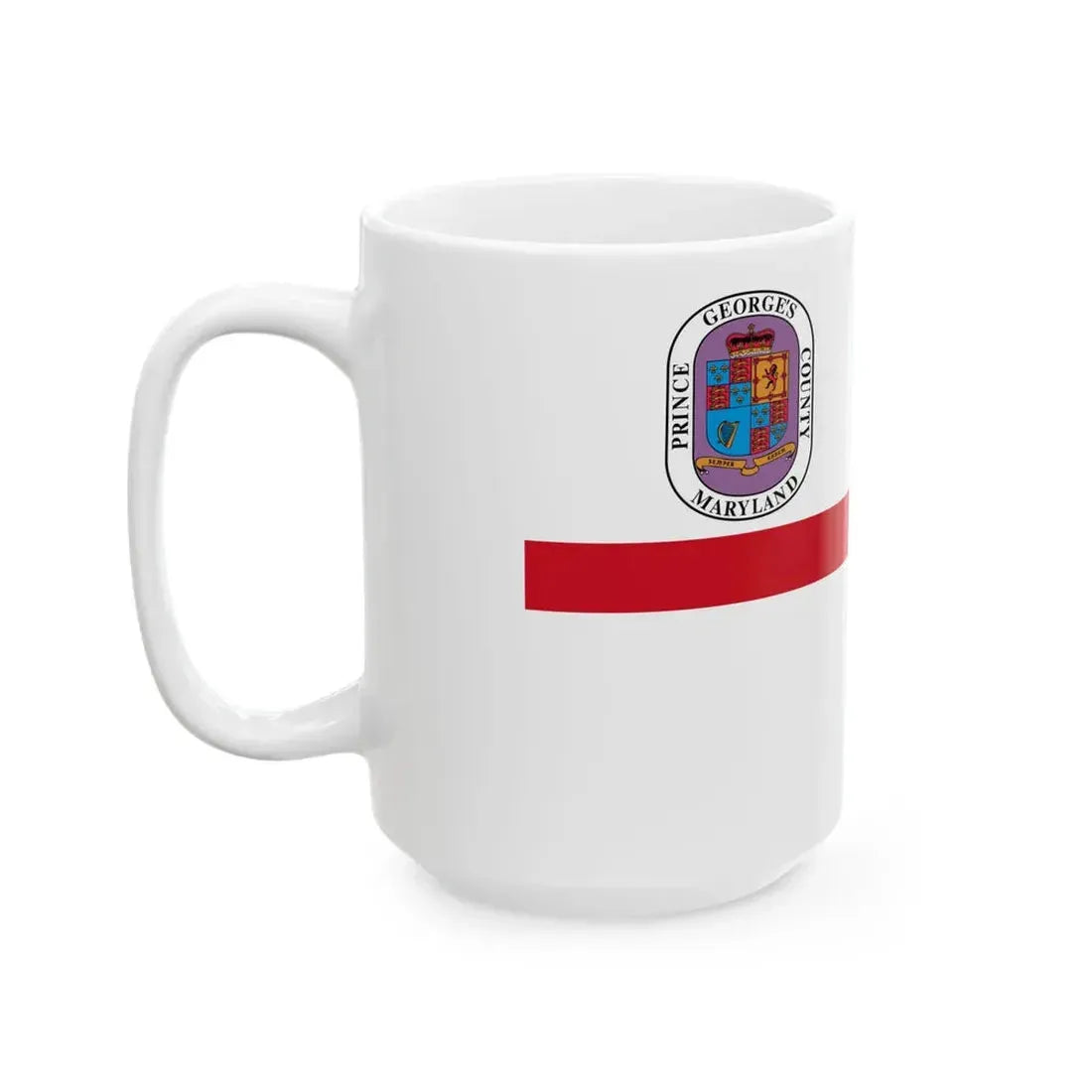 Flag of Prince Georges County Maryland unofficial (United States) White Coffee Mug - Go Mug Yourself