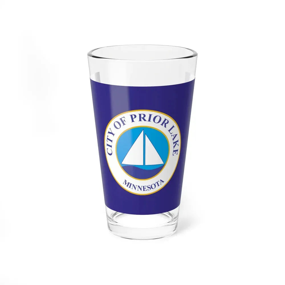 Flag of Prior Lake, Minnesota - Pint Glass 16oz 16oz - Go Mug Yourself
