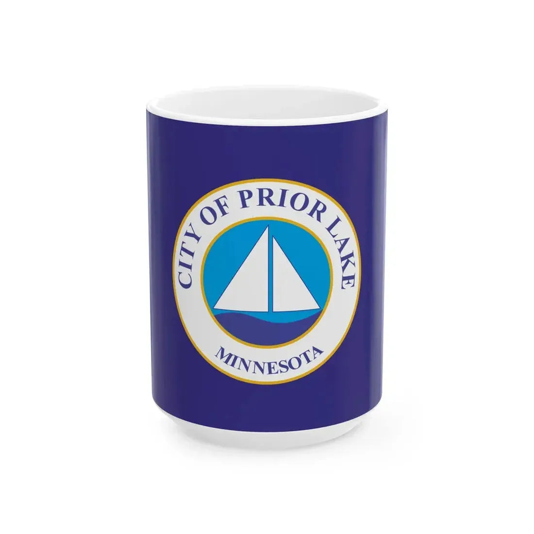 Flag of Prior Lake Minnesota (United States) White Coffee Mug 15oz - Go Mug Yourself
