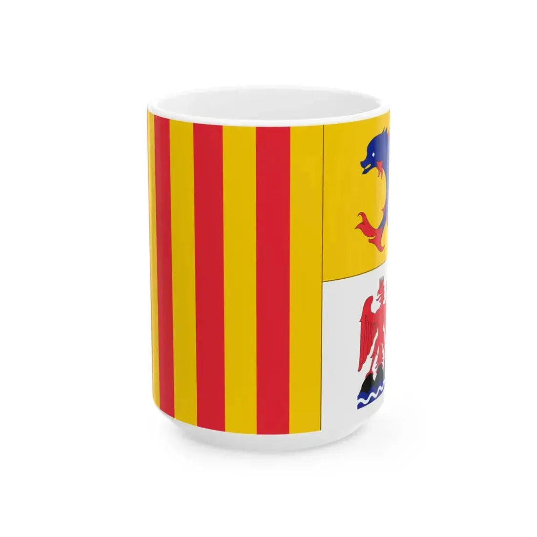Flag of Provence-Alpes-Cote dAzur (France) White Coffee Mug 15oz - Go Mug Yourself