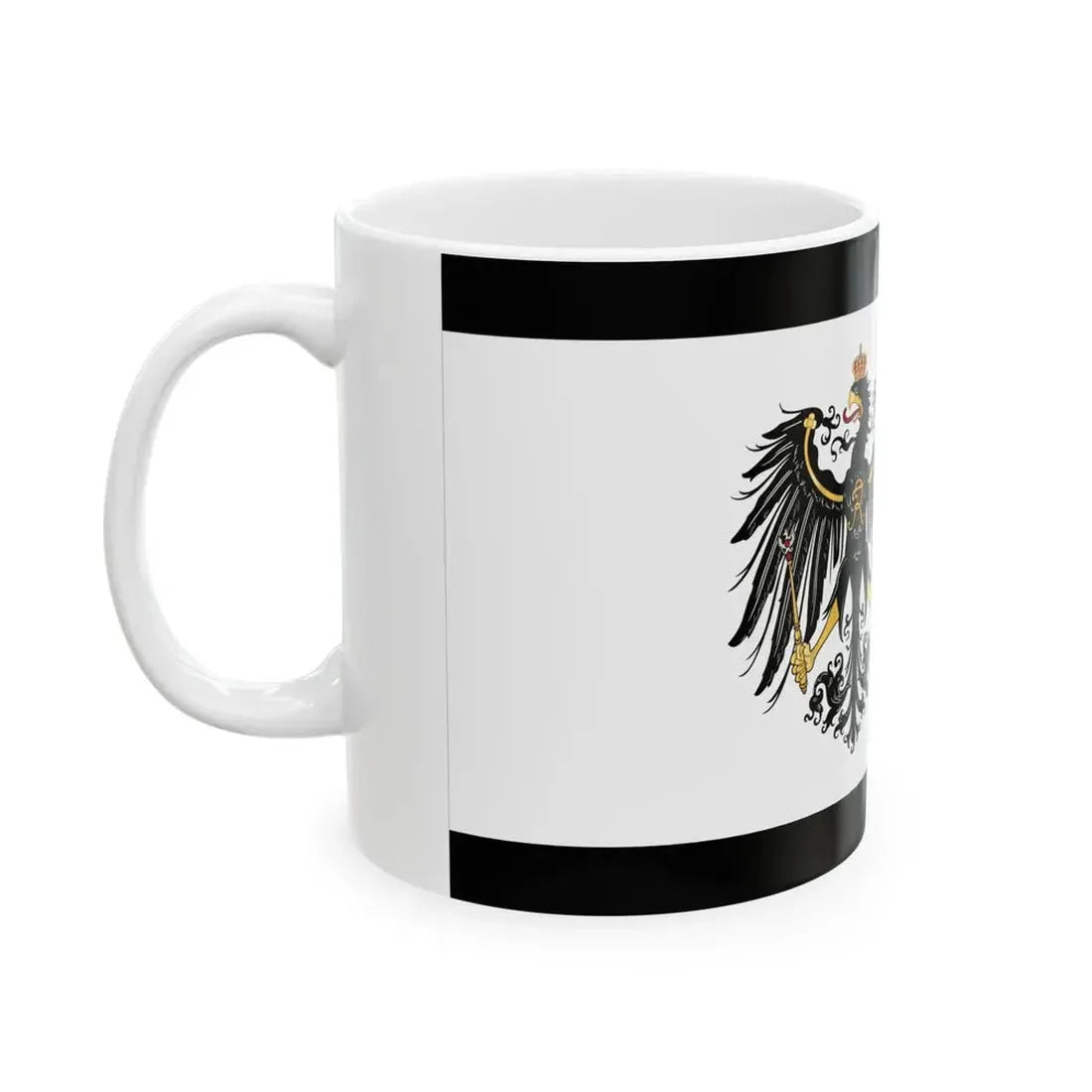 Flag of Prussia Civil Ensign 1892-1918 (Germany) White Coffee Mug - Go Mug Yourself