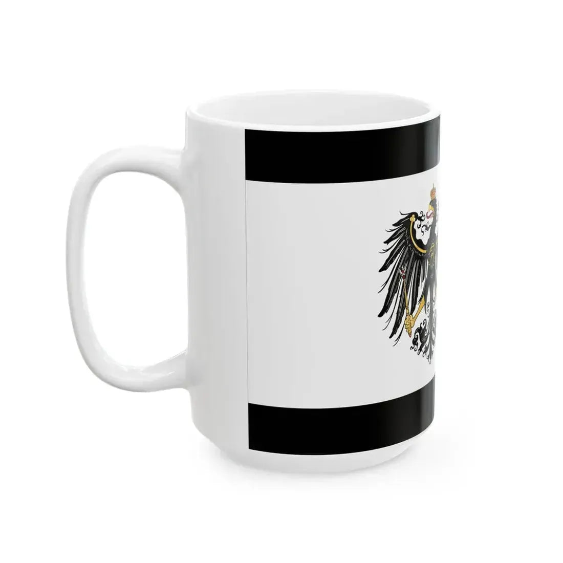 Flag of Prussia Civil Ensign 1892-1918 (Germany) White Coffee Mug - Go Mug Yourself