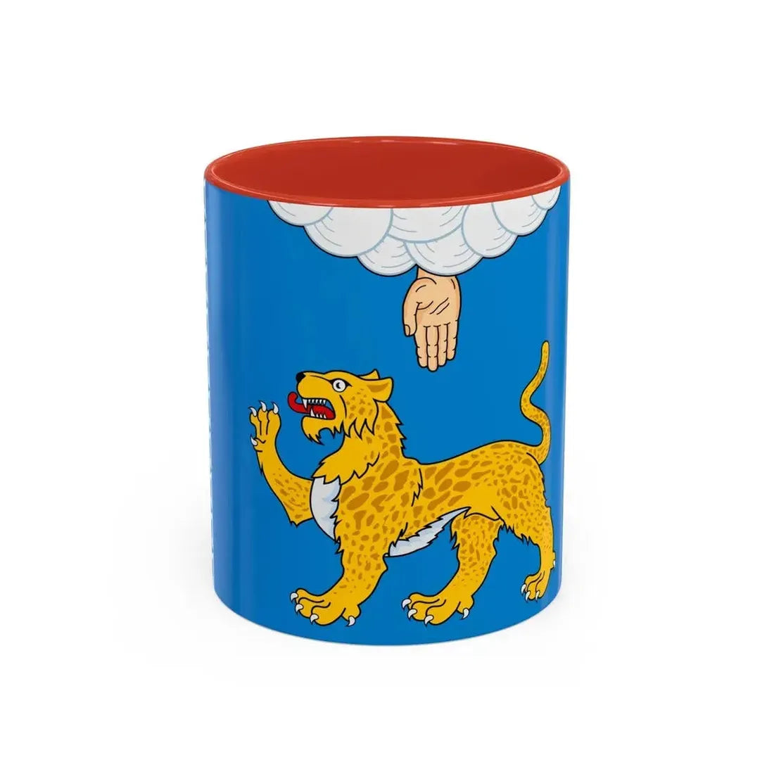 Flag of Pskov Oblast Russia - Accent Coffee Mug 11oz Red - Go Mug Yourself