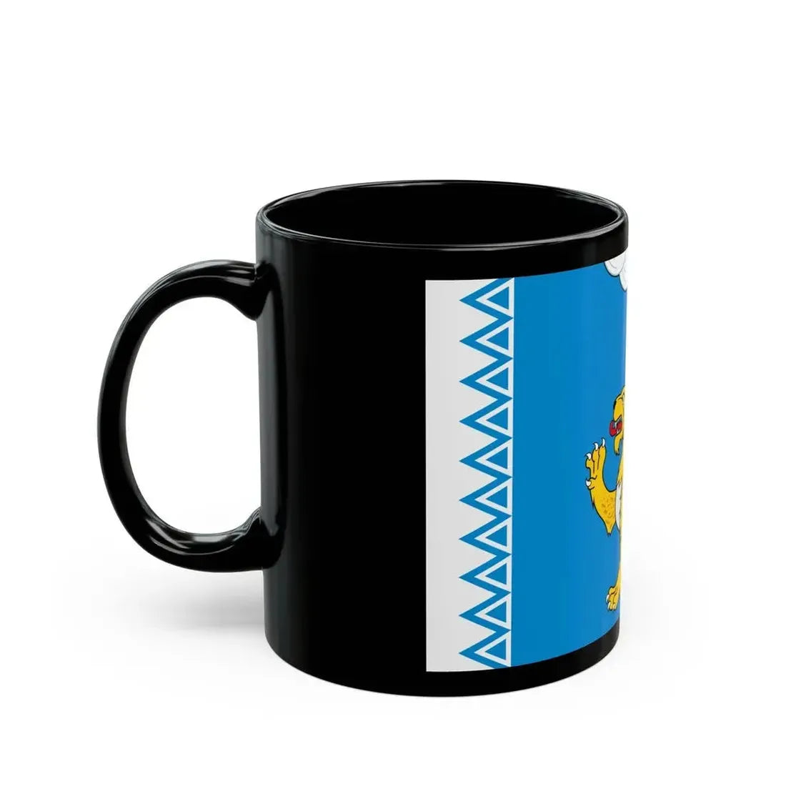 Flag of Pskov Oblast Russia - Black Coffee Mug - Go Mug Yourself