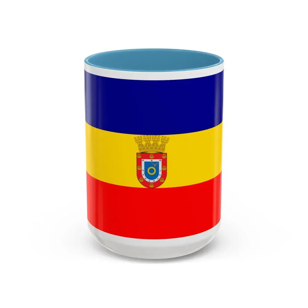 Flag of Pudahuel Chile - Accent Coffee Mug 15oz Light Blue - Go Mug Yourself