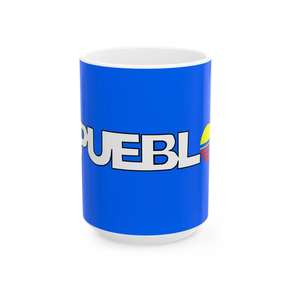 Flag of Pueblo Colorado (United States) White Coffee Mug 15oz - Go Mug Yourself