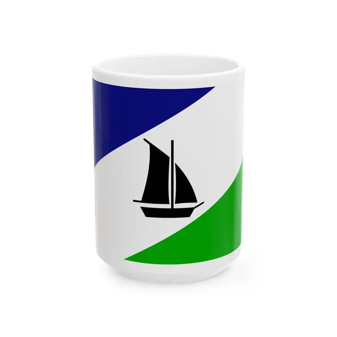 Flag of Puerto Montt Chile (Chile) White Coffee Mug 15oz - Go Mug Yourself