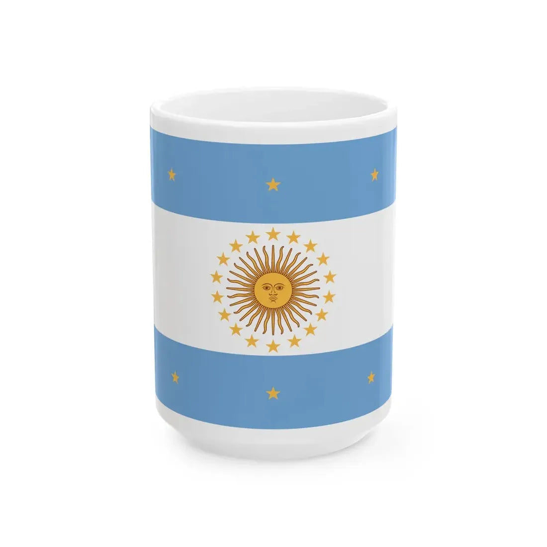 Flag of Pueyrredon (Argentina) White Coffee Mug 15oz - Go Mug Yourself