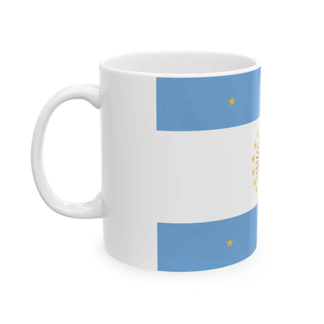 Flag of Pueyrredon (Argentina) White Coffee Mug - Go Mug Yourself