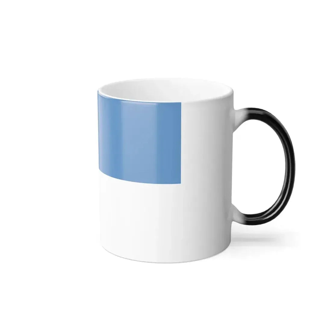 A plain flat vector flag of two equal horizontal bands, cornflower blue on top and white below.