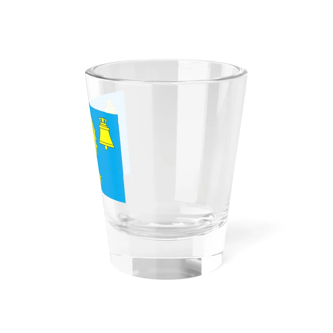 Flag of Pustomyty raion (Ukraine) Shot Glass 1.5oz - Go Mug Yourself