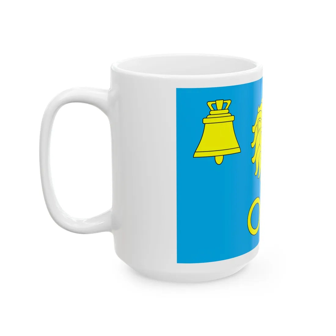 Flag of Pustomyty raion (Ukraine) White Coffee Mug - Go Mug Yourself