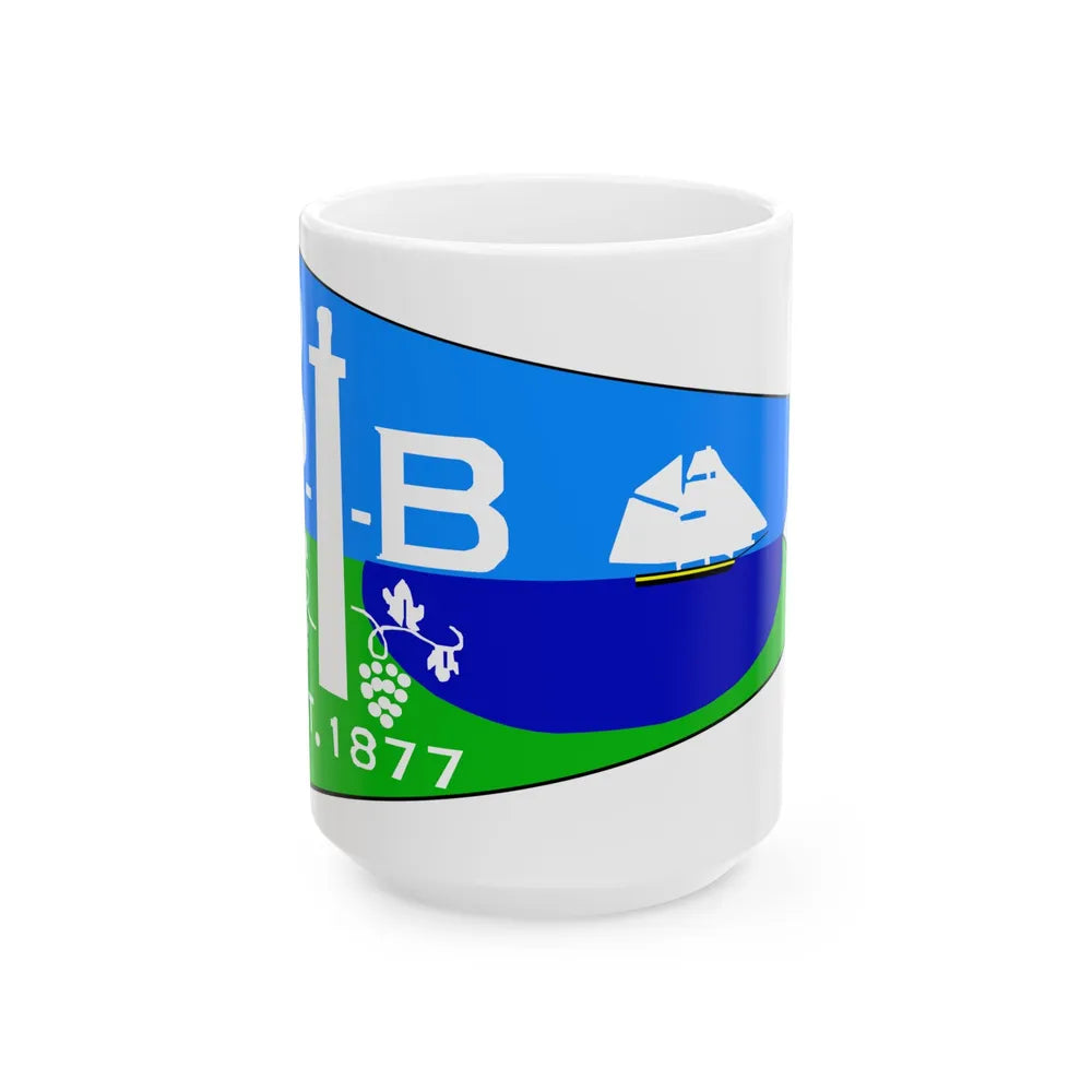 Flag of Put-in-Bay Ohio (United States) White Coffee Mug 15oz - Go Mug Yourself