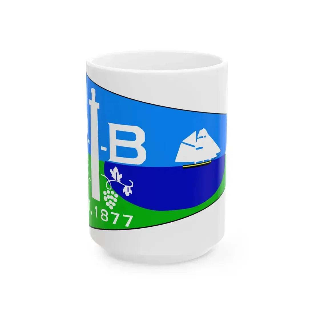 Flag of Put-in-Bay Ohio (United States) White Coffee Mug 15oz - Go Mug Yourself