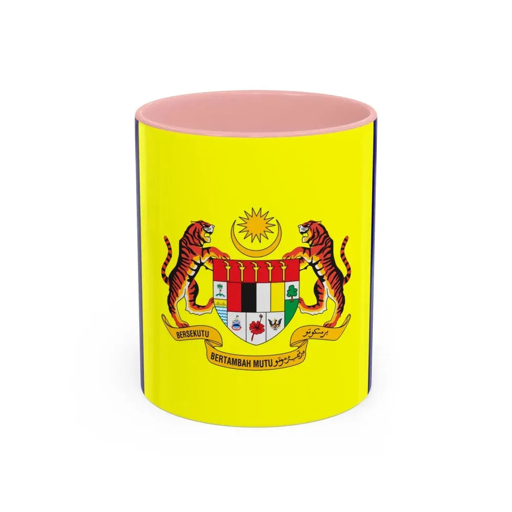 Flag of Putrajaya Malaysia - Accent Coffee Mug 11oz Pink - Go Mug Yourself