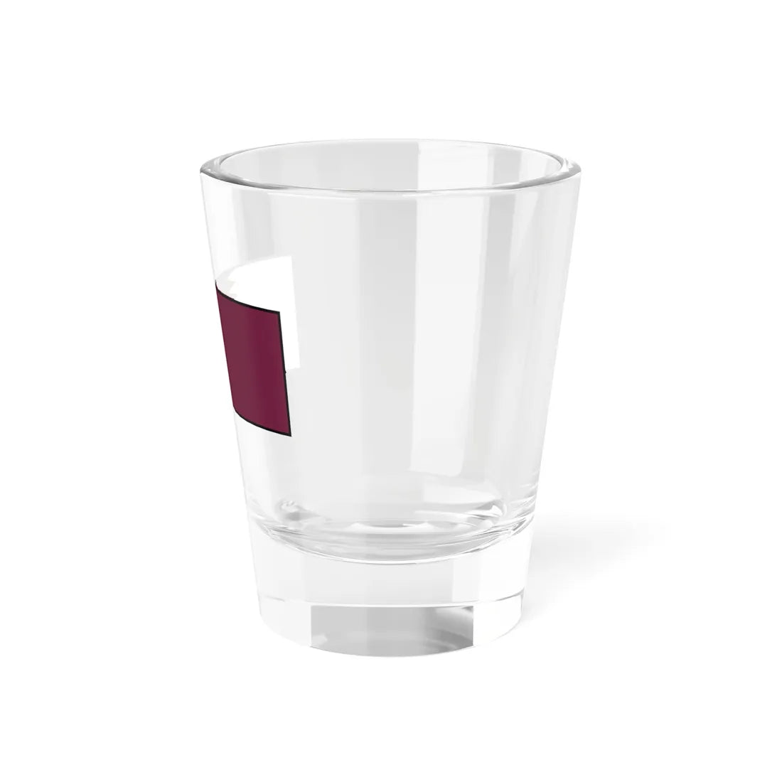 Flag of Qatar bordered (Qatar) Shot Glass 1.5oz - Go Mug Yourself