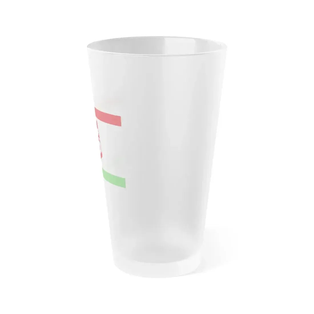 Flag of Qiryat Gat Israel - Frosted Pint Glass 16oz - Go Mug Yourself