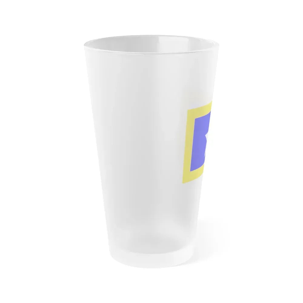 Flag of Qrendi Malta - Frosted Pint Glass 16oz - Go Mug Yourself