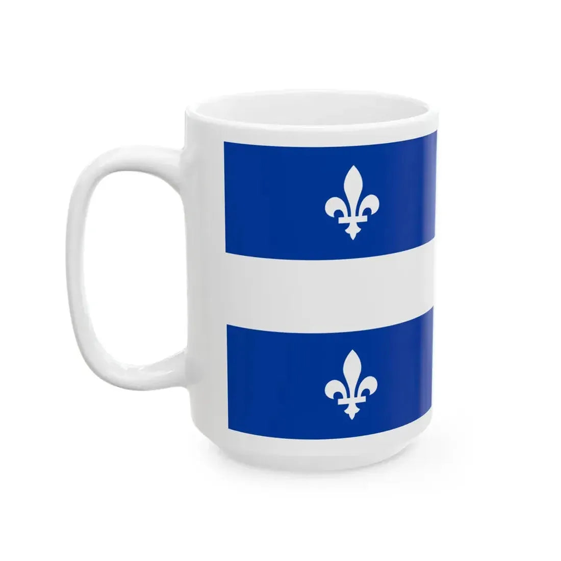 Flag of Quebec 1-2 (Canada) White Coffee Mug - Go Mug Yourself
