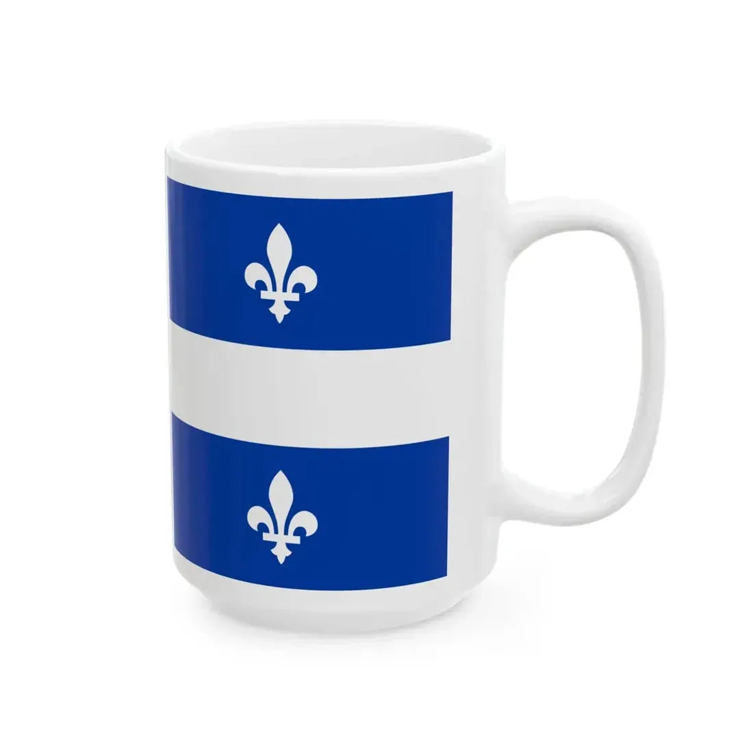 Flag of Quebec 1-2 (Canada) White Coffee Mug - Go Mug Yourself