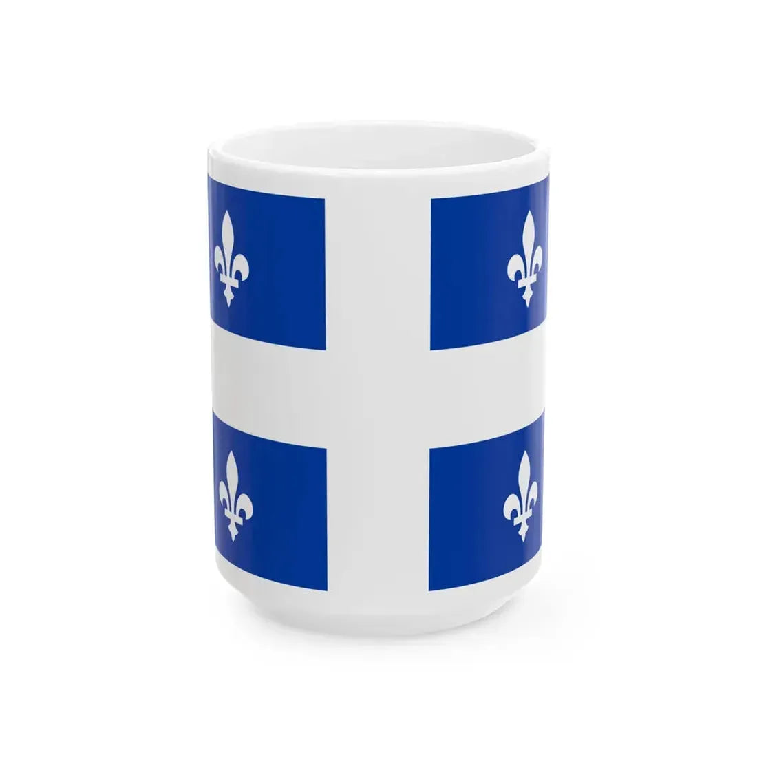 Flag of Quebec (Canada) White Coffee Mug 15oz - Go Mug Yourself