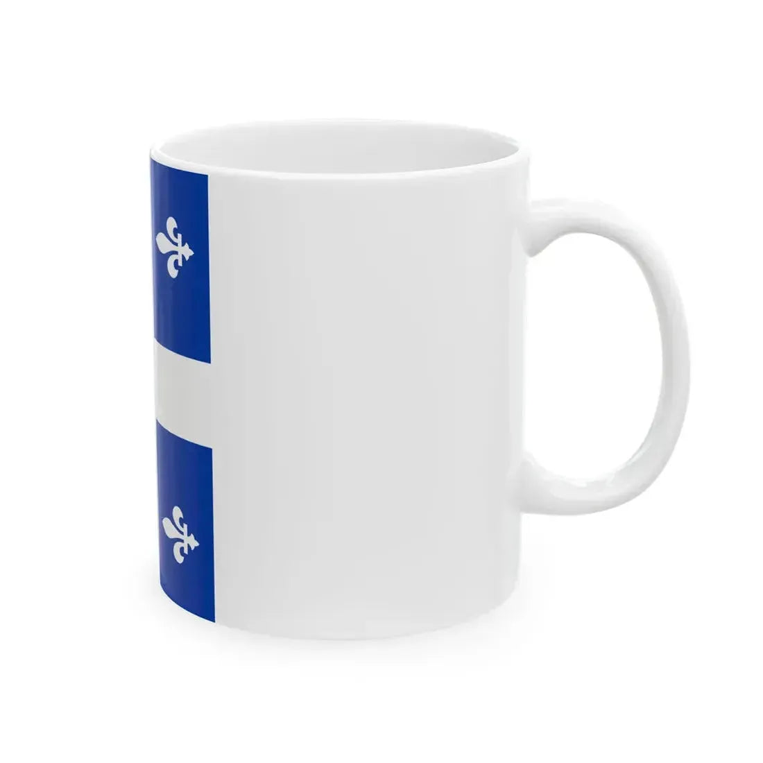 Flag of Quebec vertical (Canada) White Coffee Mug - Go Mug Yourself