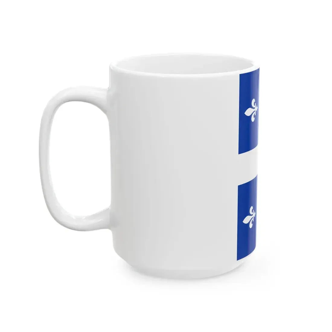 Flag of Quebec vertical (Canada) White Coffee Mug - Go Mug Yourself
