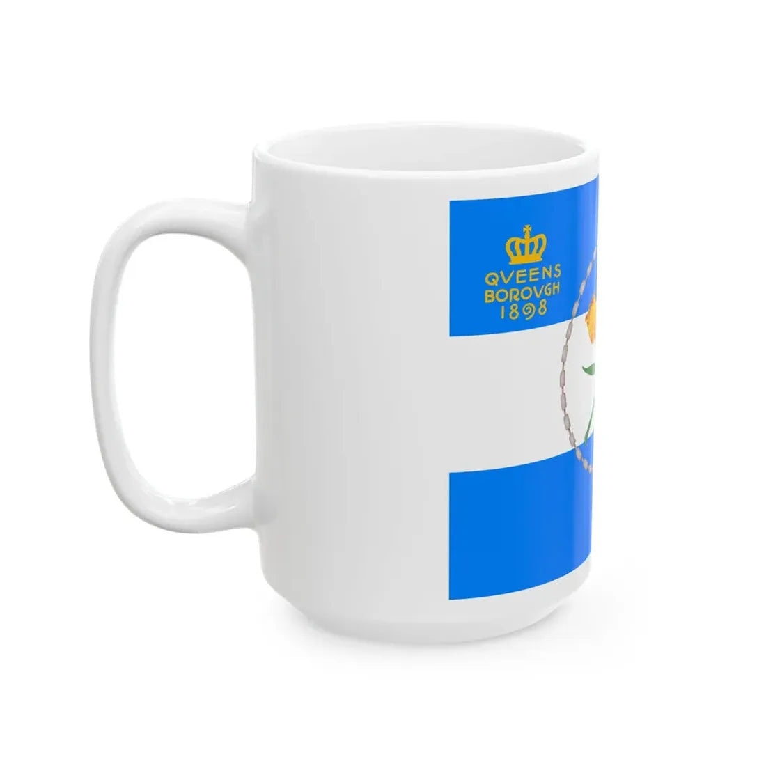 Flag of Queens New York (United States) White Coffee Mug - Go Mug Yourself