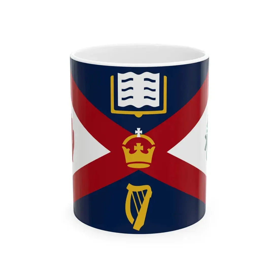 Flag of Queens University Belfast (Ireland) White Coffee Mug 11oz - Go Mug Yourself