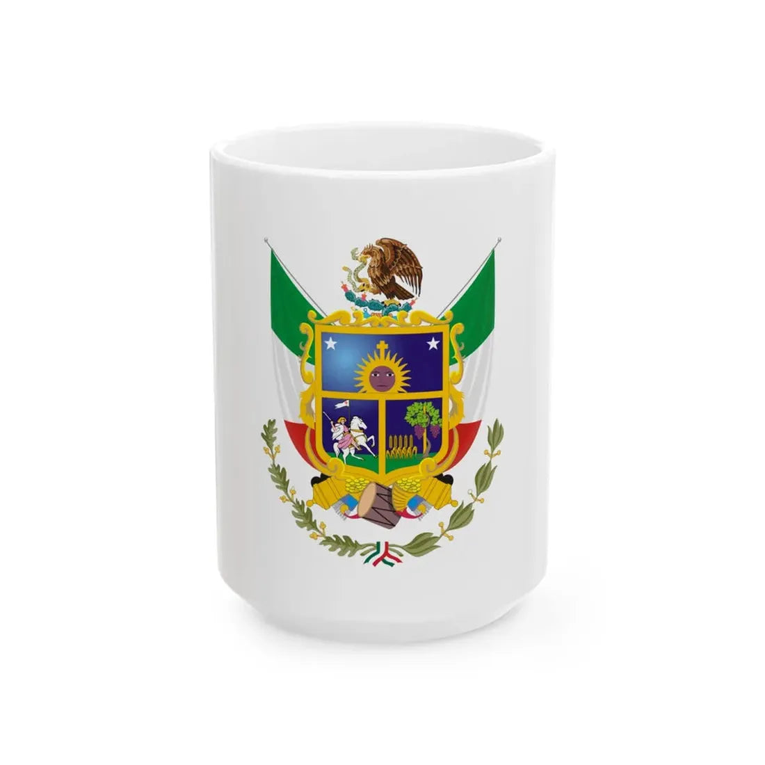 Flag of Queretaro (Mexico) White Coffee Mug 15oz - Go Mug Yourself