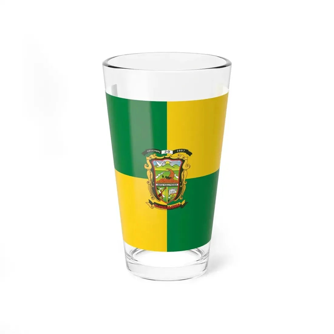 Flag of Quinsaloma (Ecuador) Pint Glass 16oz 16oz - Go Mug Yourself